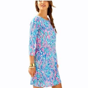 Lilly Pulitzer Bay Dress Tiki Pink Shake It Up